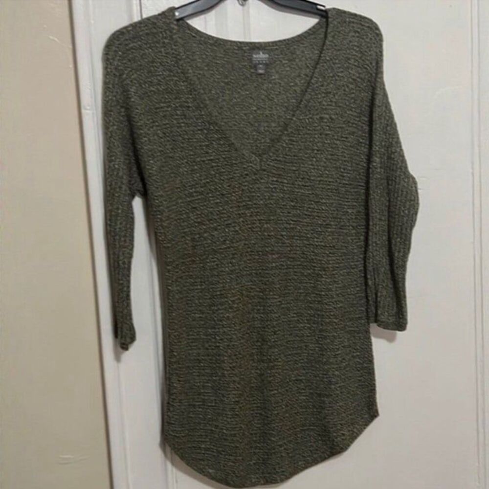 Green sweater reen gray soho jean long sweater